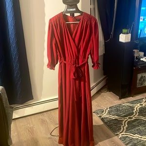 Lane Bryant wide leg 3/4 sleeve dressy jumpsuit with pockets